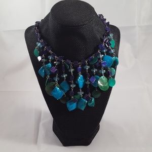Shell and Bead Necklace Multi Colored